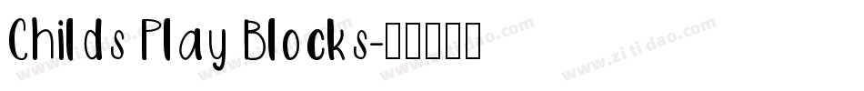 Childs Play Blocks字体转换